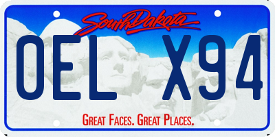 SD license plate 0ELX94