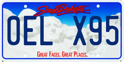 SD license plate 0ELX95
