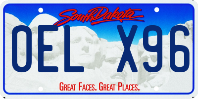 SD license plate 0ELX96