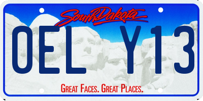 SD license plate 0ELY13