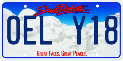 SD license plate 0ELY18