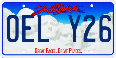 SD license plate 0ELY26