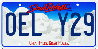 SD license plate 0ELY29