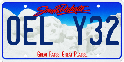 SD license plate 0ELY32