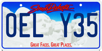 SD license plate 0ELY35
