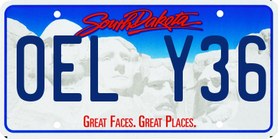 SD license plate 0ELY36