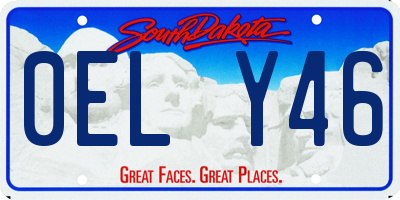 SD license plate 0ELY46