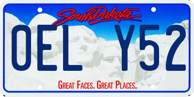 SD license plate 0ELY52
