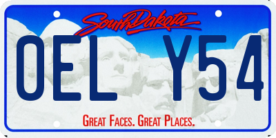 SD license plate 0ELY54