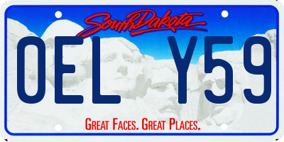 SD license plate 0ELY59