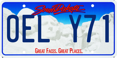 SD license plate 0ELY71