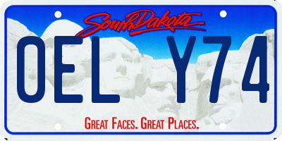 SD license plate 0ELY74
