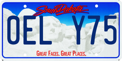 SD license plate 0ELY75