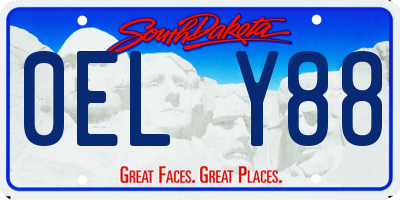 SD license plate 0ELY88