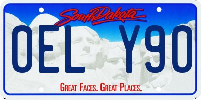 SD license plate 0ELY90