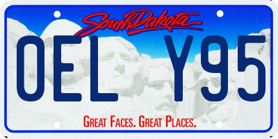SD license plate 0ELY95