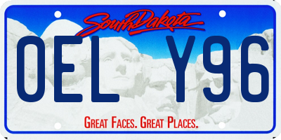 SD license plate 0ELY96