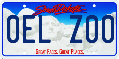 SD license plate 0ELZ00