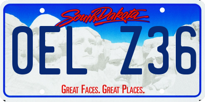 SD license plate 0ELZ36