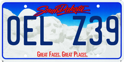 SD license plate 0ELZ39