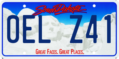 SD license plate 0ELZ41