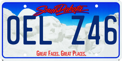 SD license plate 0ELZ46