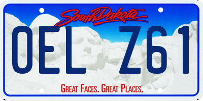 SD license plate 0ELZ61