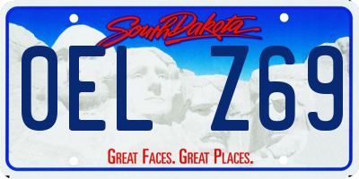 SD license plate 0ELZ69