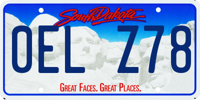 SD license plate 0ELZ78