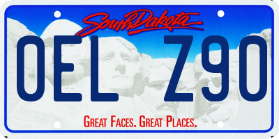 SD license plate 0ELZ90
