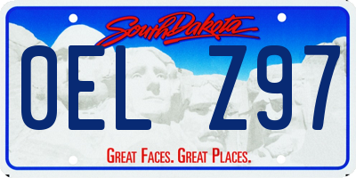 SD license plate 0ELZ97