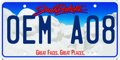 SD license plate 0EMA08