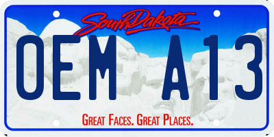 SD license plate 0EMA13
