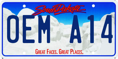 SD license plate 0EMA14
