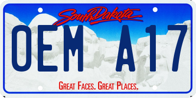 SD license plate 0EMA17