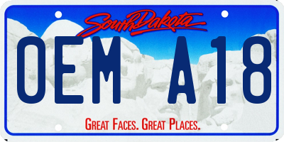 SD license plate 0EMA18