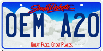 SD license plate 0EMA20
