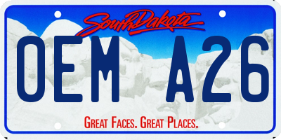 SD license plate 0EMA26