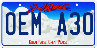 SD license plate 0EMA30