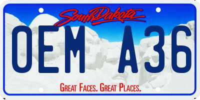 SD license plate 0EMA36