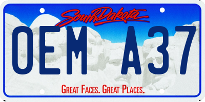 SD license plate 0EMA37