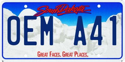 SD license plate 0EMA41