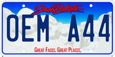 SD license plate 0EMA44