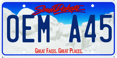SD license plate 0EMA45