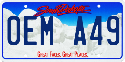 SD license plate 0EMA49