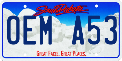 SD license plate 0EMA53