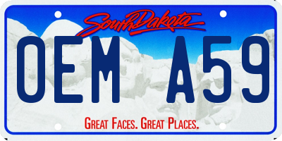 SD license plate 0EMA59