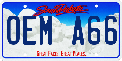 SD license plate 0EMA66