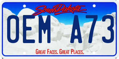 SD license plate 0EMA73