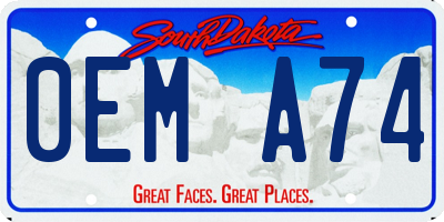SD license plate 0EMA74
